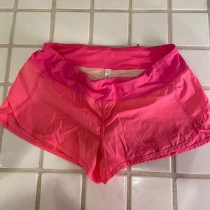 Hot pink lululemon shorts